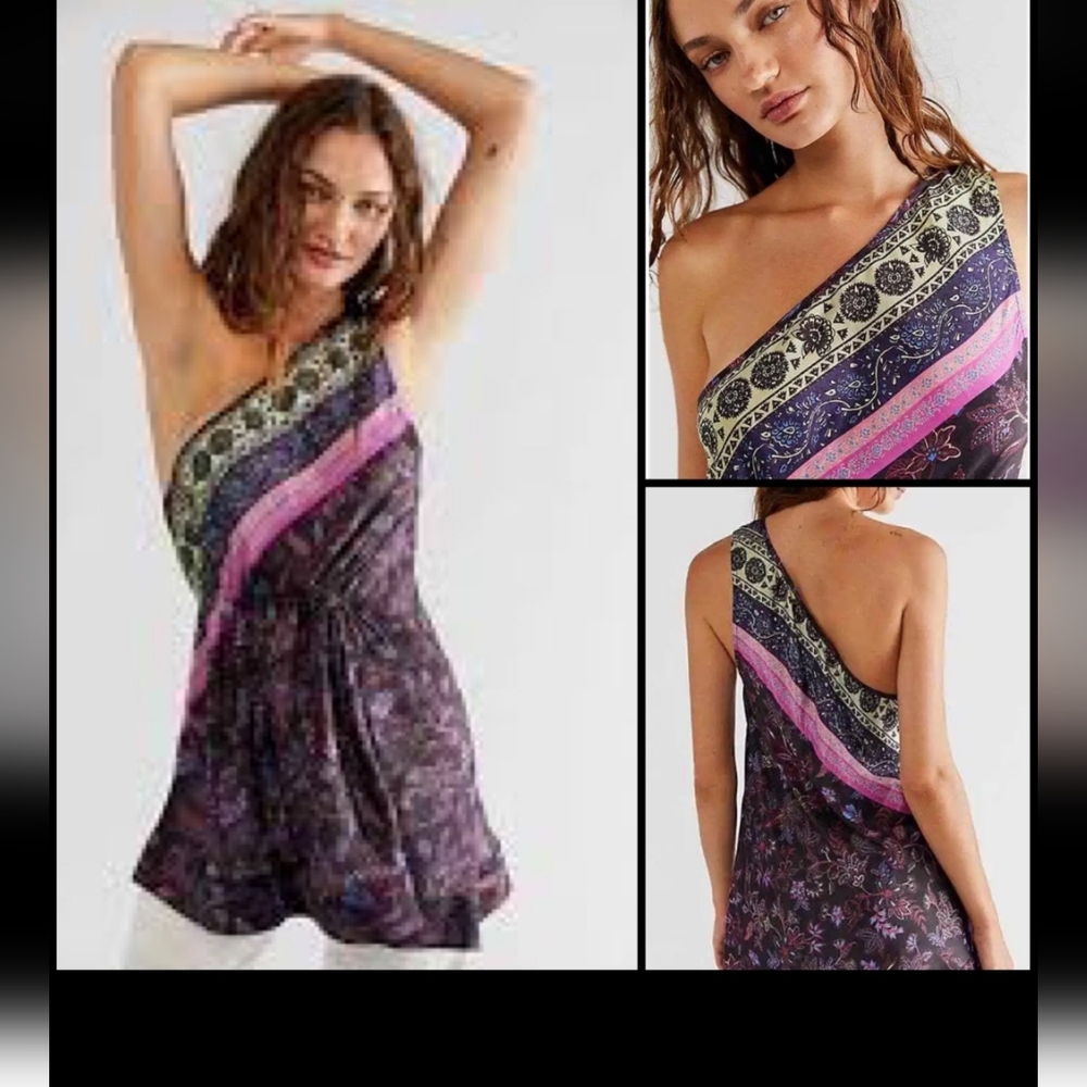 Free People Mira Silky Tunic, size L